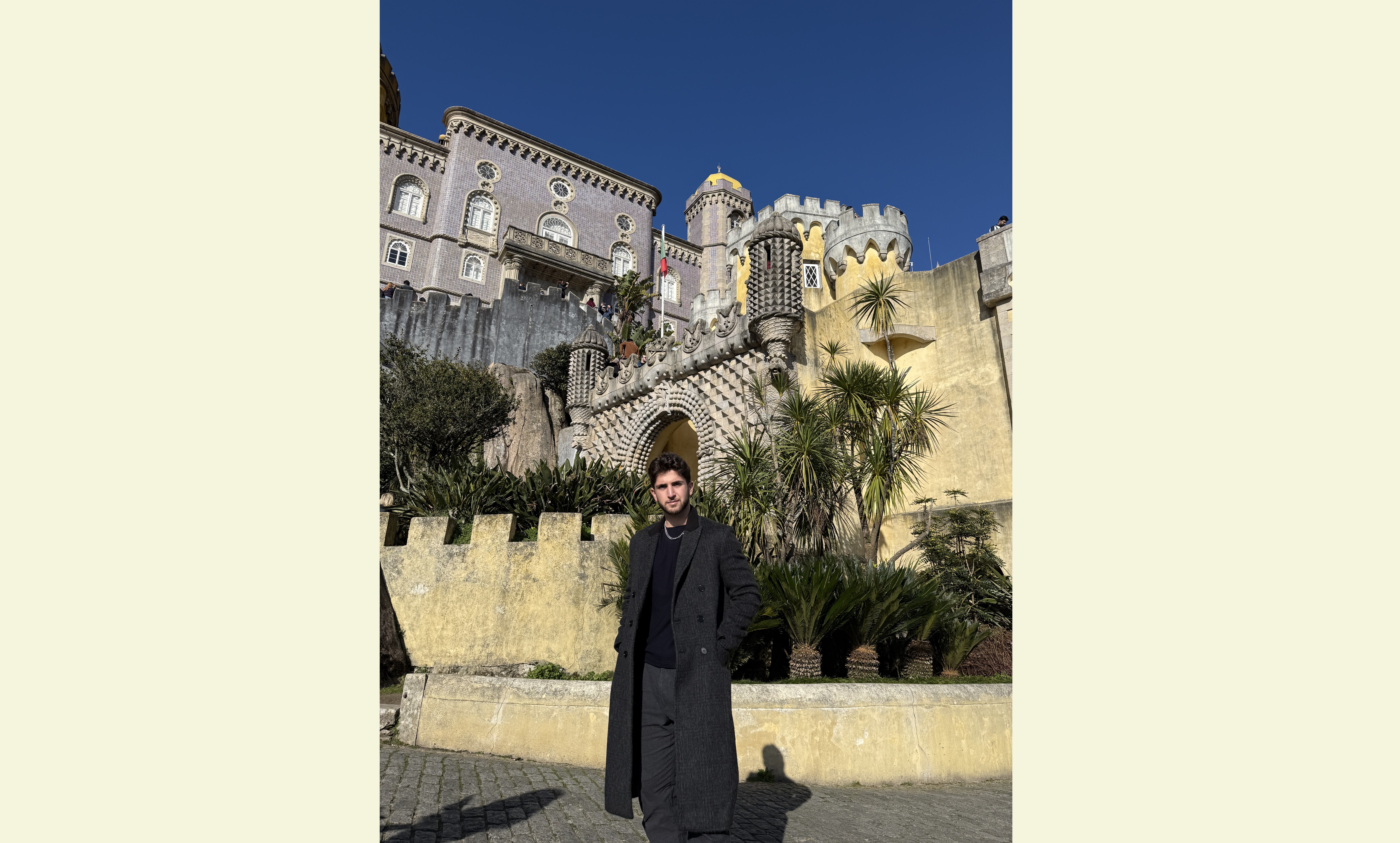 Me in front of a castle in Portugal